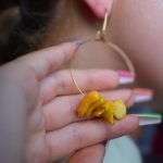 Women Empowerment Earrings - Yellow Stones