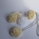 Сет „Снежни Цветови“ – глинен накит