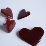 Сет „Бургундско Срце“ – епоксиден накит