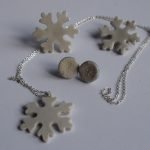 Сет „Снегулки“ – накит од полимерна глина