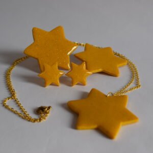 Сет „Сончеви Ѕвезди“ – накит од епоксидна смола