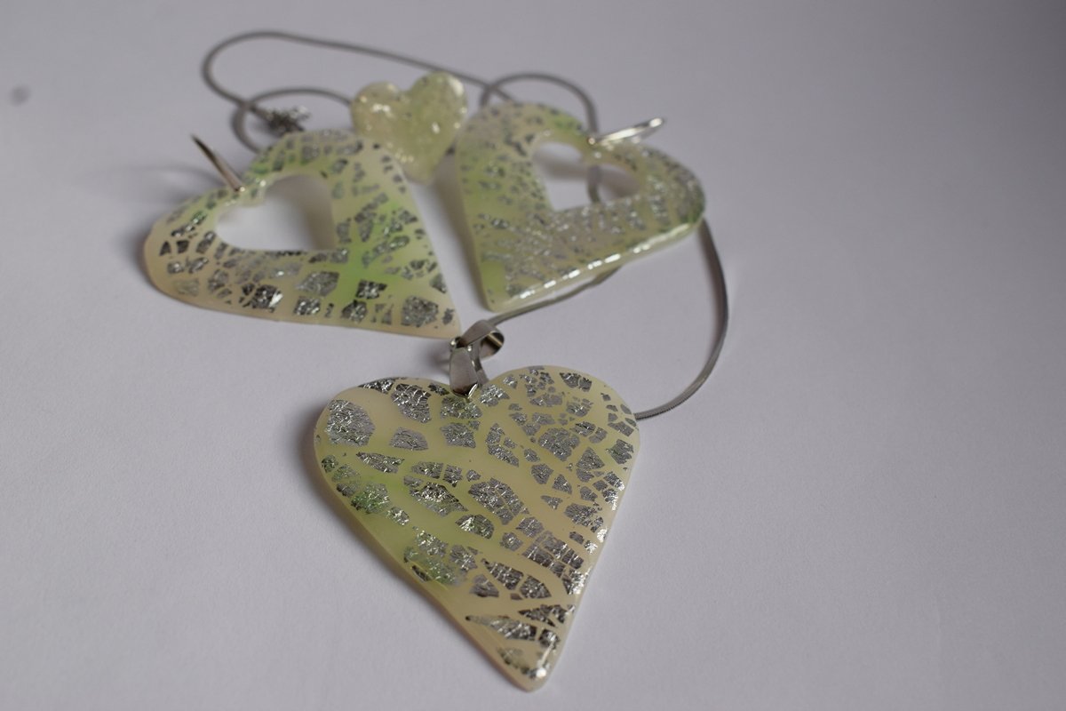 Сет „Сребрен Мозаик“ – епоксиден накит