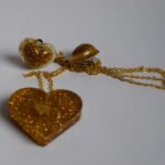 Сет „Златни Срца“ – епоксиден накит